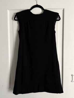 Vintage Youth Guild Black Wool Sleeveless Shift Dress